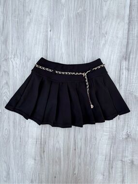 Free Haven black pleated mini skirt